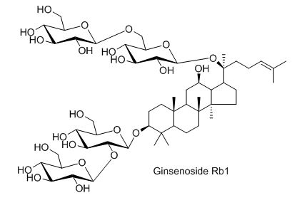 구조식(진세노사이드 Rb1)