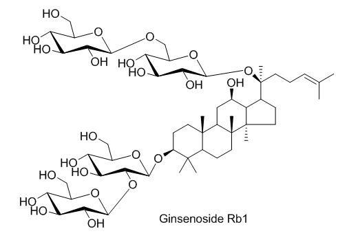 구조식(진세노사이드 Rb1)
